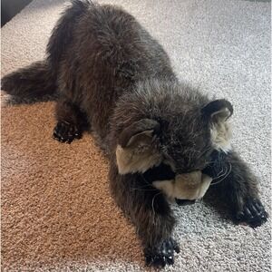 Folkmanis LARGE Raccoon Plush Full Body Hand Puppet Rare Interactive Play